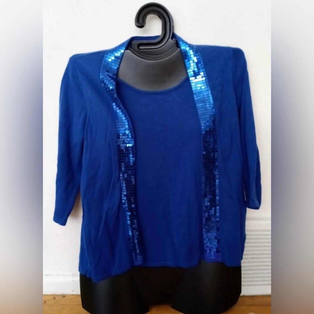 Notations Royal Blue Knit Cardigan